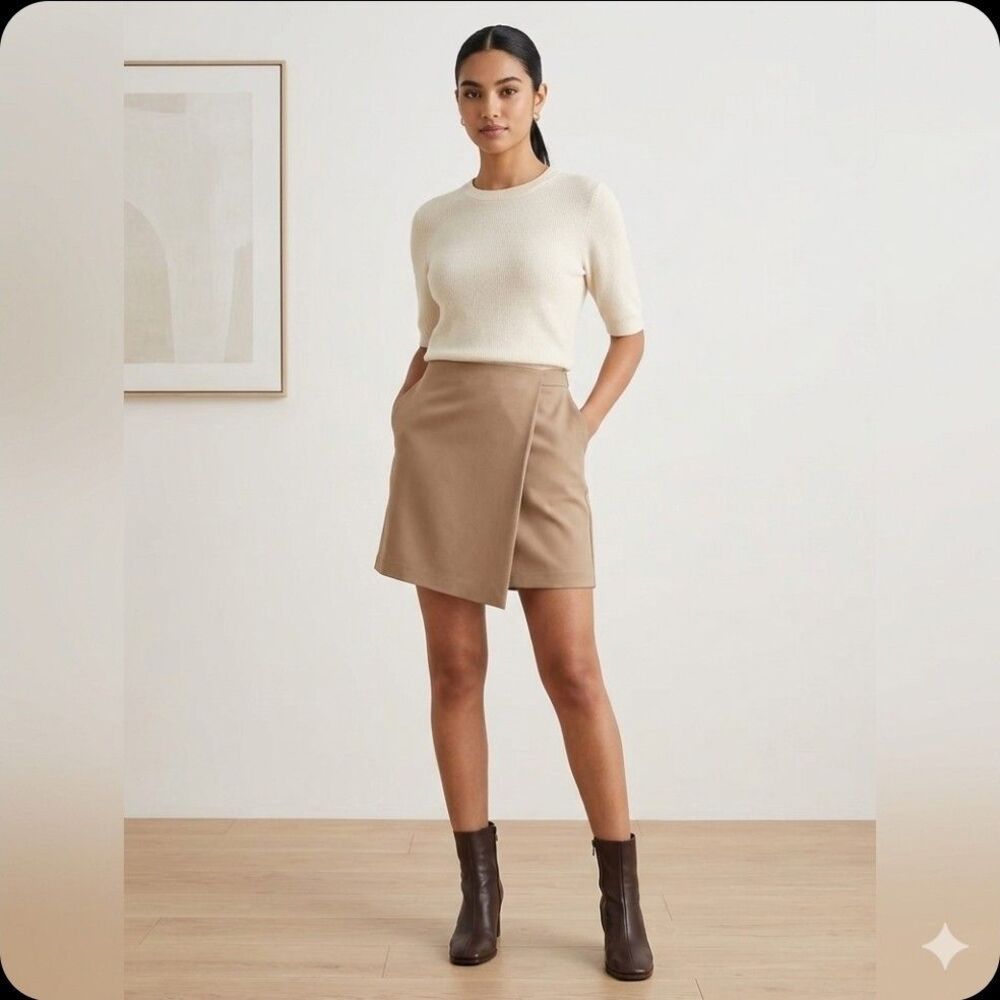 Philosophy Republic Clothing Khaki/Beige Wrap Skirt Size 10